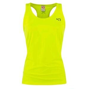 Kari Traa Neon Yellow Racerback Tank XS Norway Fitness EUC